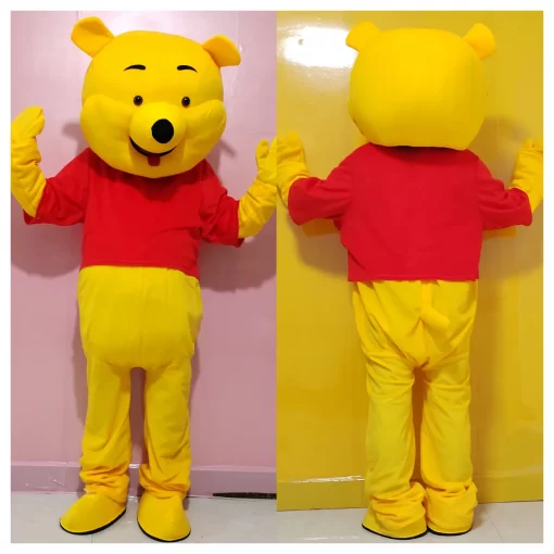 1 Set Disney Cosplay Cute Winnie the Pooh Mascot Costume Adult Cartoon Character Costume Advertising