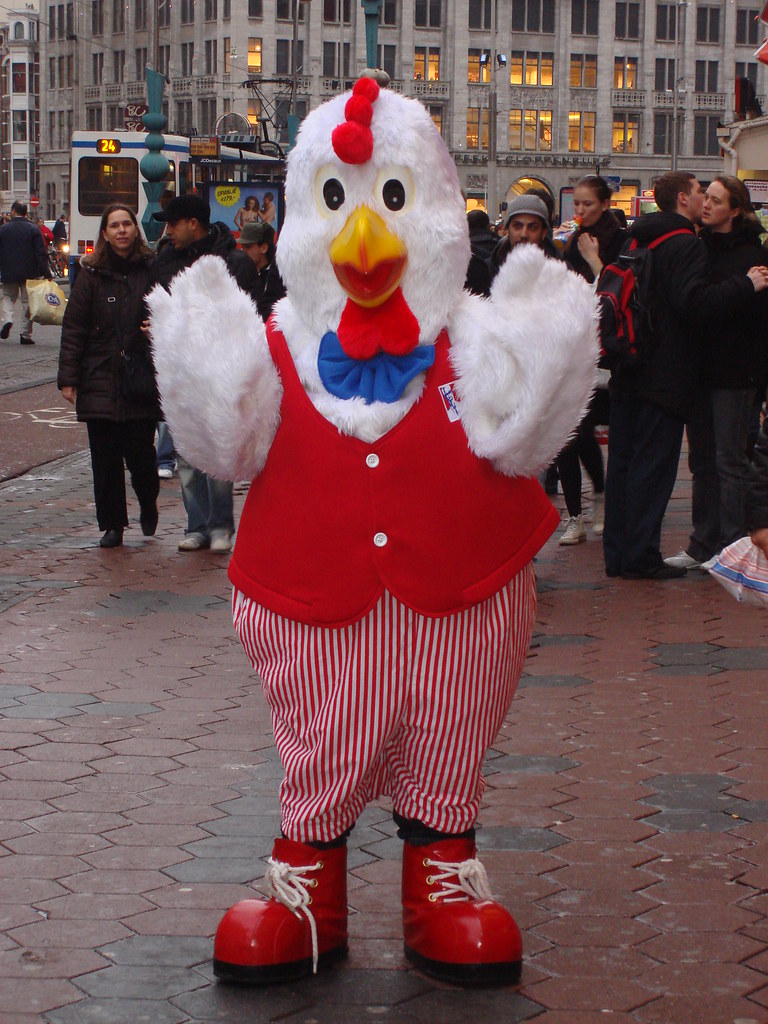 Kentucky Fried Chicken mascot | Pimping chicken on Damrak | Flickr