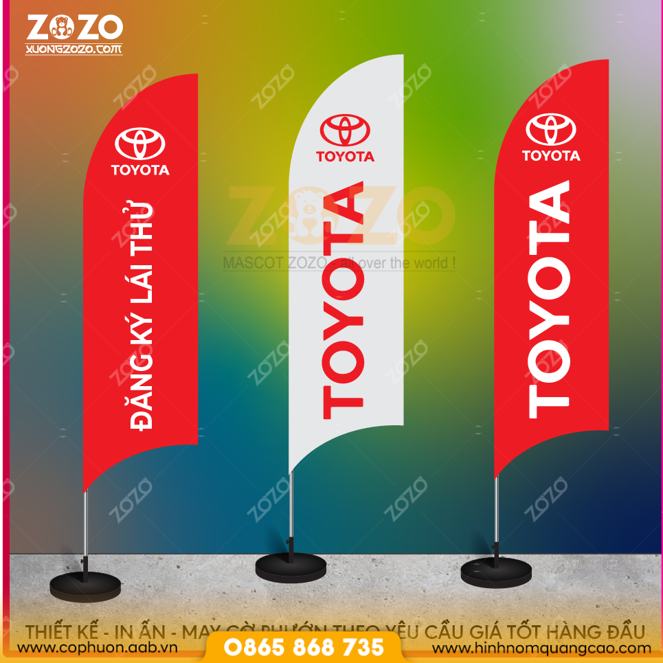 Mua cờ giọt lệ ở đâu 3 Cờ phướn quảng cáo tại Hà Nội