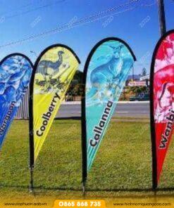 Cờ Phướn Giọt Lệ In Logo Quảng Bá Thương Hiệu