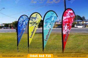 Cờ Phướn Giọt Lệ In Logo Quảng Bá Thương Hiệu