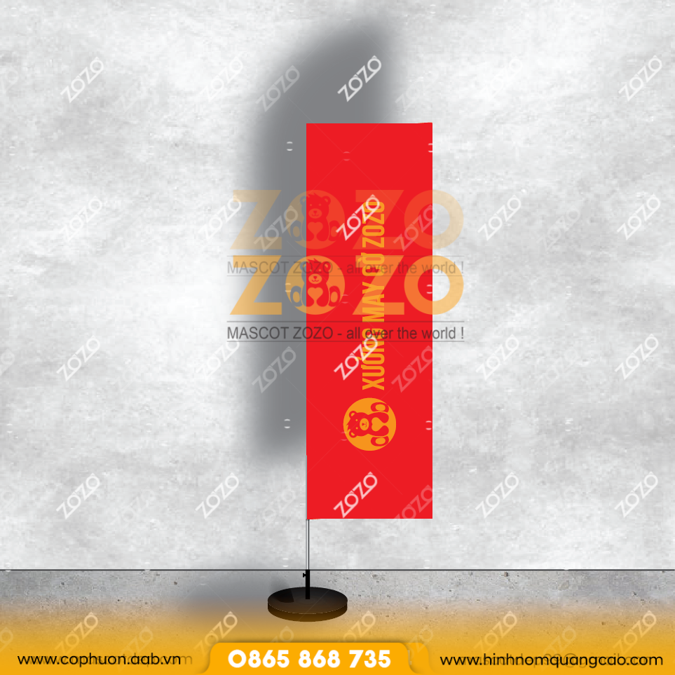 Cờ Phướn In Logo Công Ty 4 Cờ Phướn Chữ Nhật Trang Trí Sự Kiện