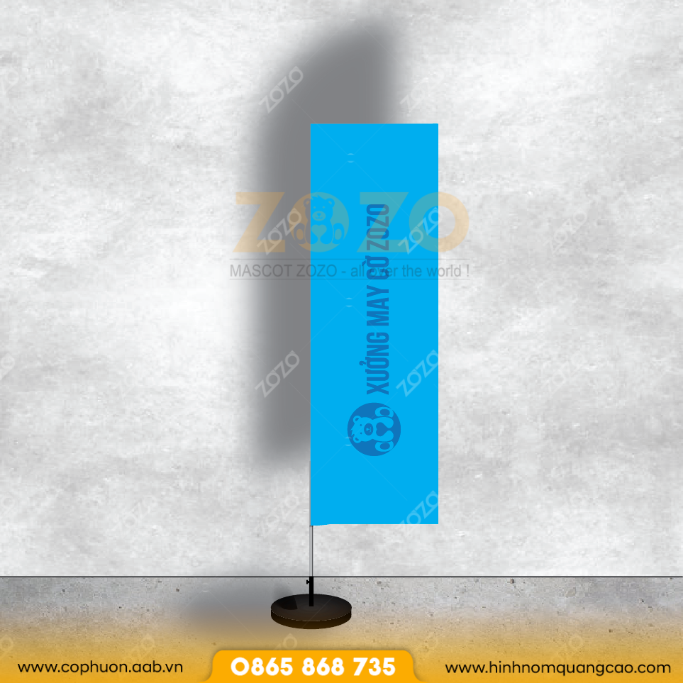Cờ Phướn In Logo Công Ty 5 Cờ Phướn Chữ Nhật Trang Trí Sự Kiện