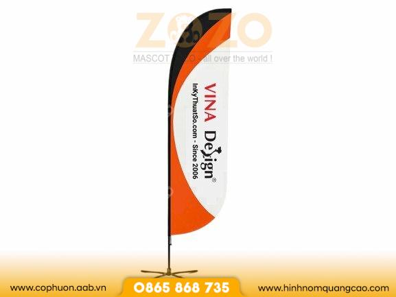 Cờ Phướn Giọt Lệ In Logo Quảng Bá Thương Hiệu