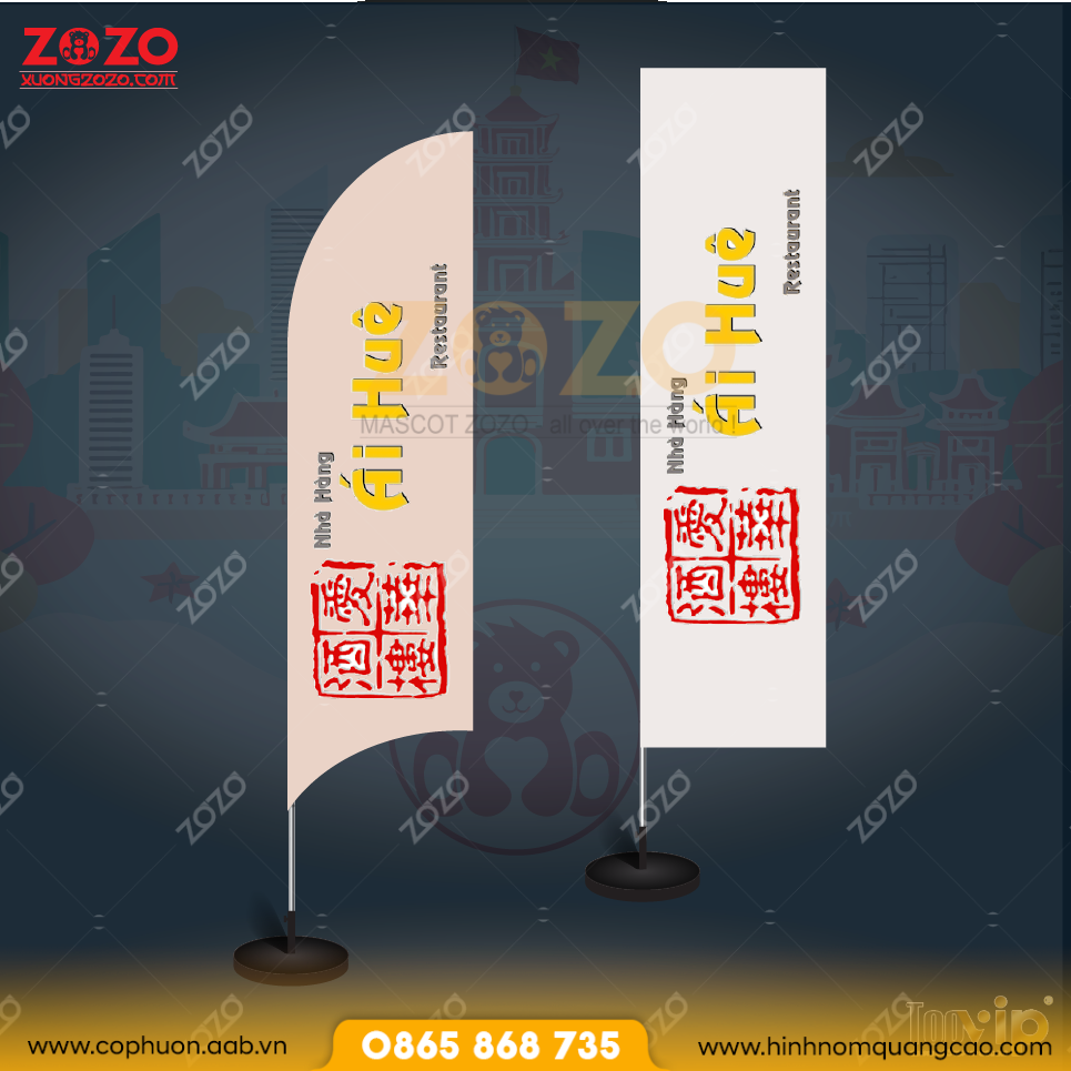 Cờ phướn cho nhà hàng, quán ăn 4 Cờ phướn cho nhà hàng, quán ăn