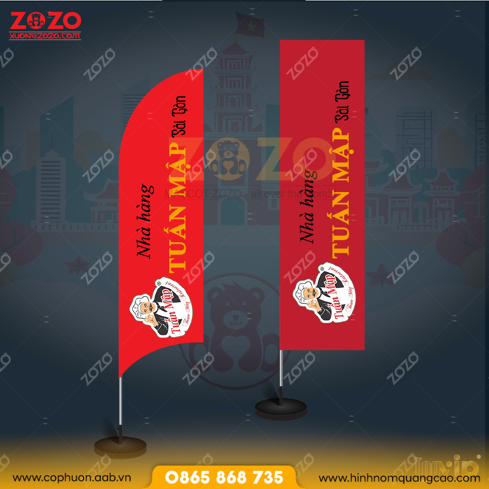 Cờ phướn cho nhà hàng, quán ăn 3 Cờ phướn cho nhà hàng, quán ăn