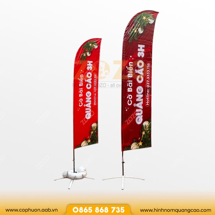 Cờ Phướn Bãi Biển In Logo Theo Yêu Cầu 4 Xưởng in may cờ cánh buồm giá rẻ