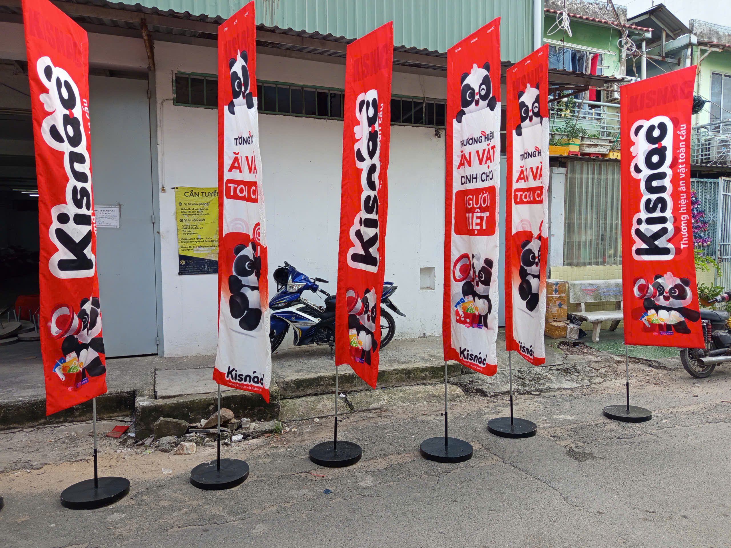 Cờ Phướn Chữ Nhật In Logo theo yêu cầu