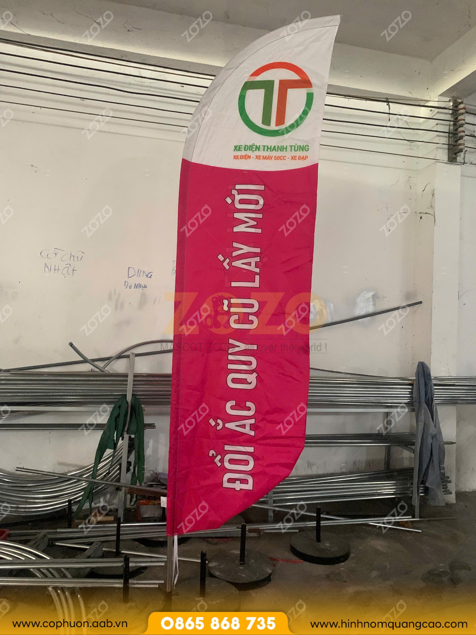 Cờ phướn quảng cáo in theo yêu cầu 4 May cờ phướn quảng cáo đẹp