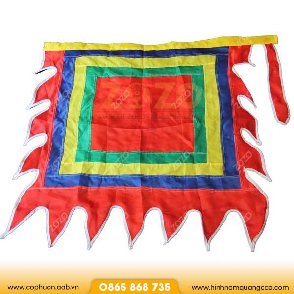 Cờ ngũ sắc địa danh thiết kế riêng 2 Cờ lễ hội sự kiện may sẵn chất lượng cao
