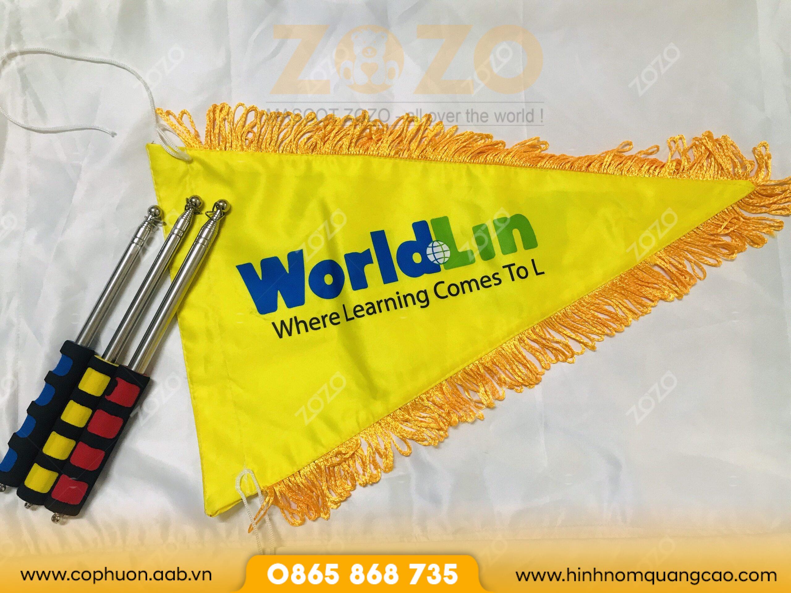 Cờ dẫn đoàn du lịch may sẵn 2 Cờ dẫn đoàn du lịch may sẵn