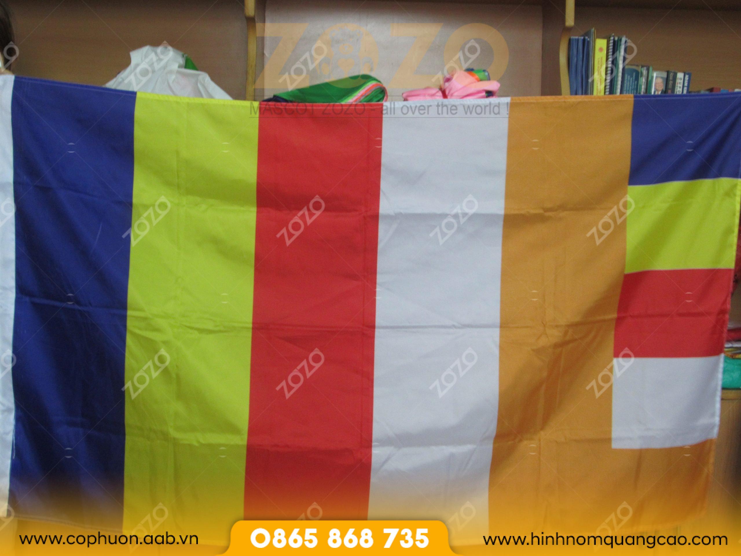 Cờ phướn phật giáo in ấn sắc nét 2 Cờ phướn phật giáo in ấn sắc nét