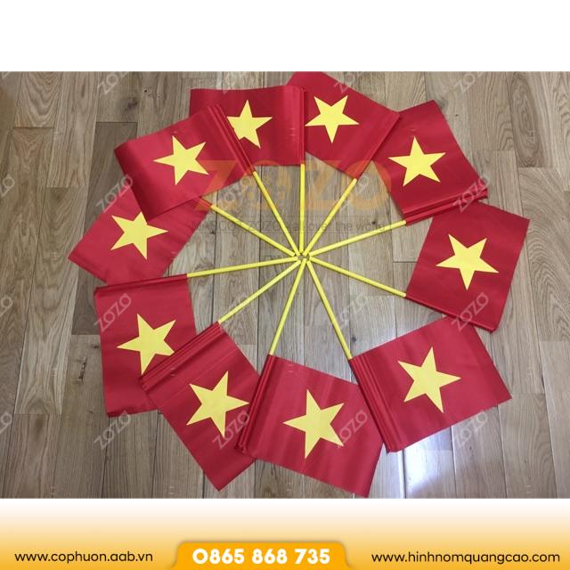 Cờ cầm tay giá rẻ in ấn sắc nét 2 Cờ cầm tay giá rẻ in ấn sắc nét