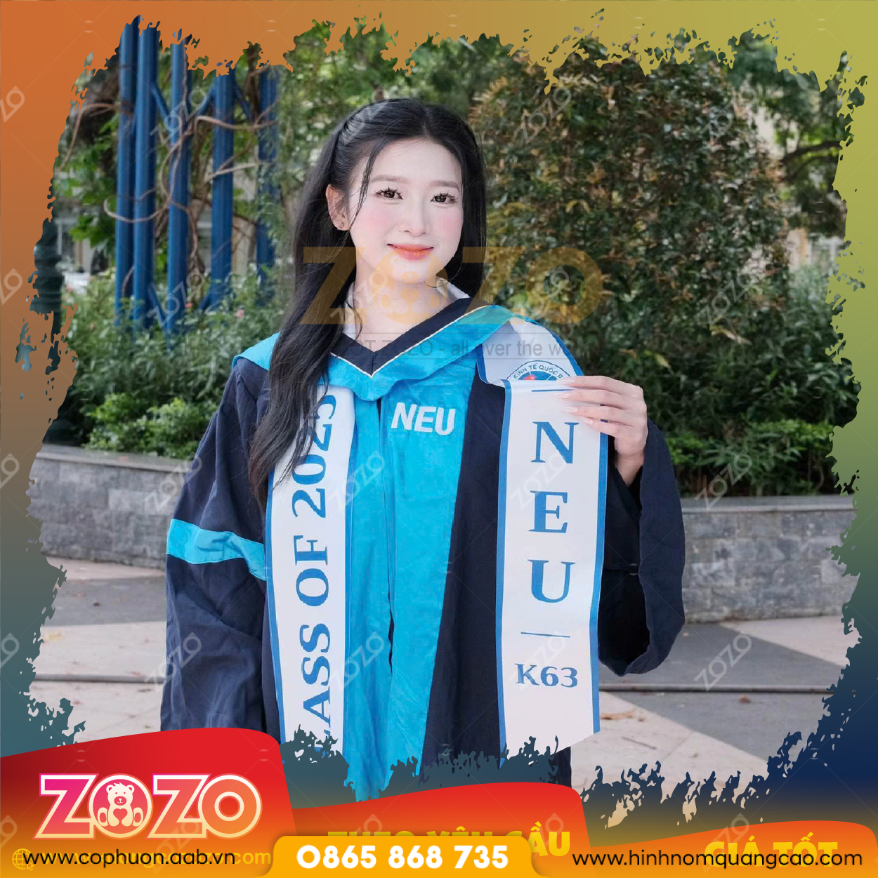 Sash tốt nghiệp trung tâm in theo yêu cầu 1 BANG DEO CHEO 06