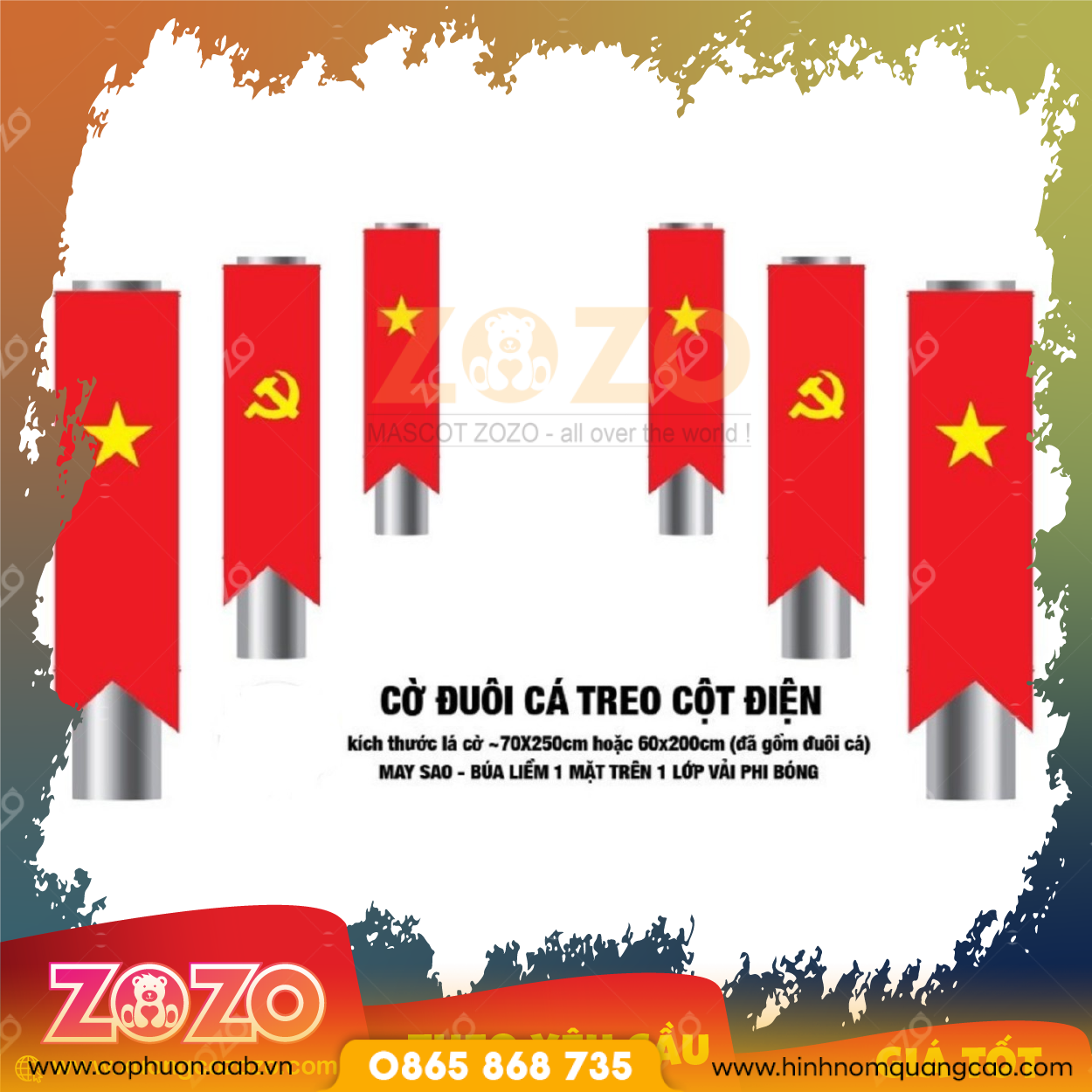 Cờ đuôi nheo sự kiện may sẵn 1 CO DUOI NHEO 02