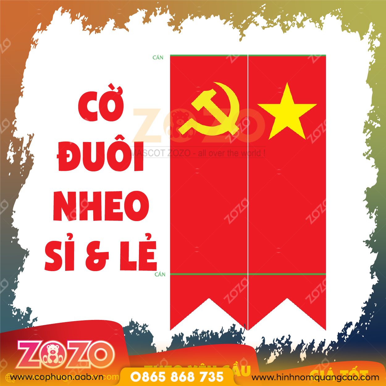 Cờ đuôi nheo may sẵn thiết kế đẹp 1 CO DUOI NHEO 03