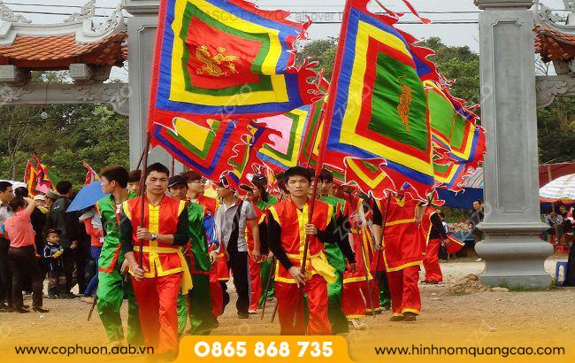 Cờ ngũ sắc gia tộc may sẵn 3 Cờ lễ hội sự kiện Việt Nam in ấn đẹp mắt