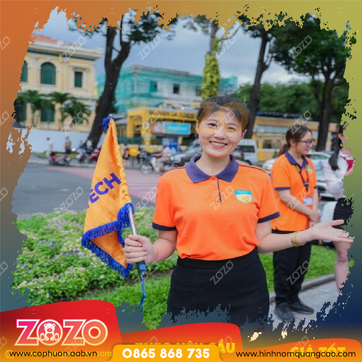 Xưởng may cờ du lịch chất lượng cao 1 Co dan tour 04