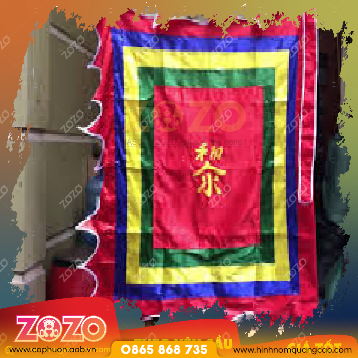 Cờ lễ hội may theo yêu cầu thiết kế riêng 1 Co ngu sac 08