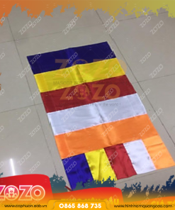 Cờ phật giáo size nhỏ may sẵn