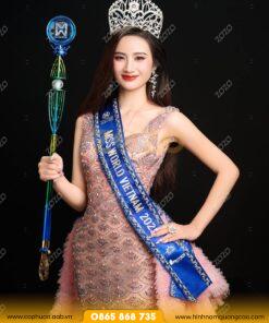 Sash Hoa Hậu In Theo Yêu Cầu thiết kế tinh tế