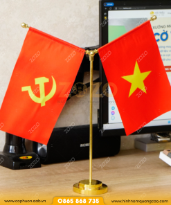 Cờ để bàn 2 lá thiết kế tinh tế