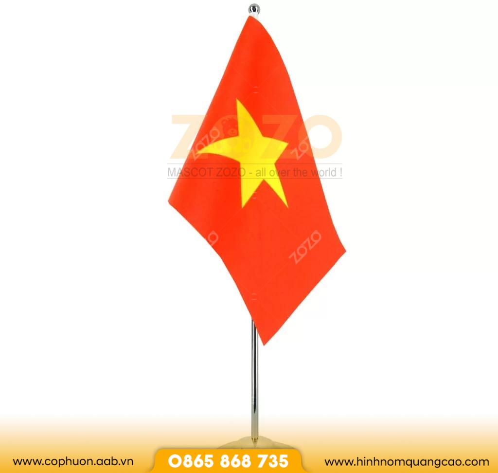 Cờ để bàn 1 lá may sẵn 4 Cờ để bàn 1 lá may sẵn