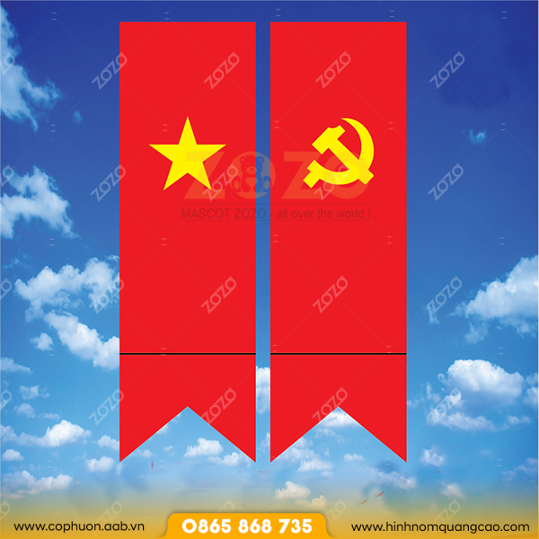 Cờ đuôi nheo HCM in theo yêu cầu 2 Cờ đuôi nheo HCM in theo yêu cầu