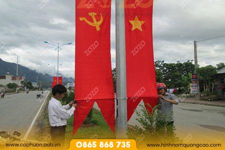 Cờ đuôi nheo may sẵn thiết kế đẹp 3 Cờ đuôi nheo may sẵn thiết kế đẹp