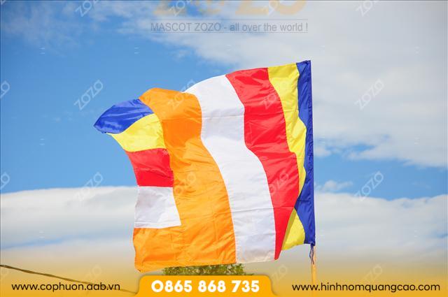 Cờ phật giáo may sẵn giá rẻ 3 Cờ phật giáo may sẵn giá rẻ