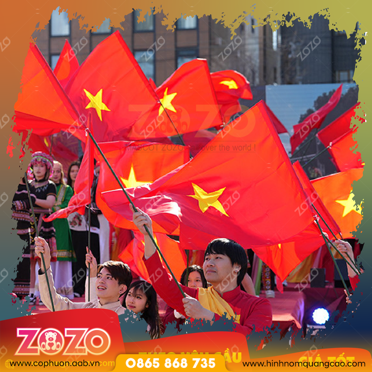 Bán sỉ cờ tổ quốc may sẵn 1 co to quoc 05
