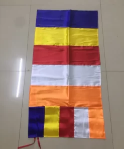 Cờ phật giáo dọc may theo yêu cầu