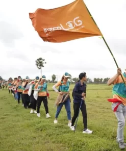Cờ công ty TeamBuilding in ấn đẹp mắt