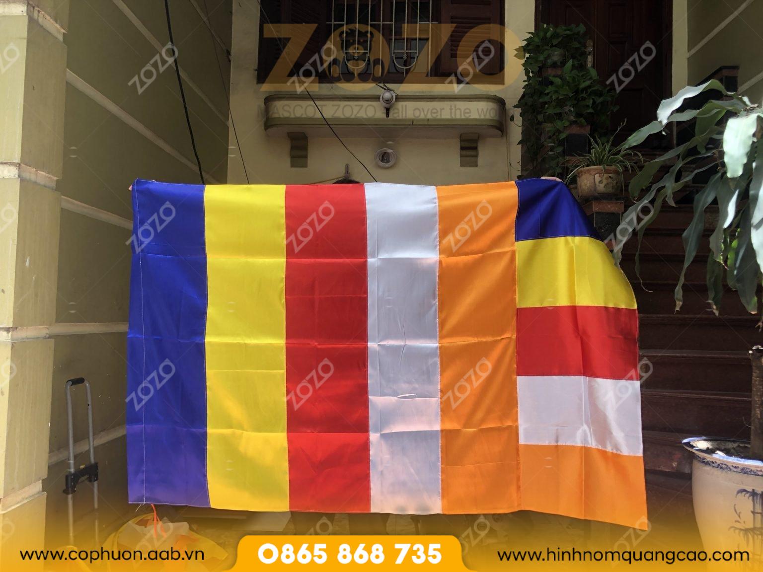 Cờ phật giáo may sẵn giá rẻ 2 Cờ phật giáo may sẵn giá rẻ