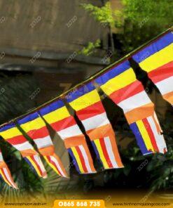 Cờ phật giáo dọc may theo yêu cầu