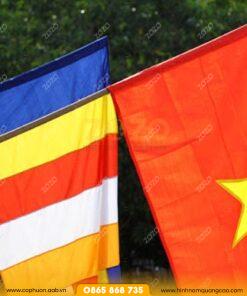 Cờ phật giáo size nhỏ may sẵn