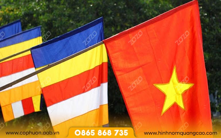 Cờ phật giáo size nhỏ may sẵn 3 Cờ phật giáo size nhỏ may sẵn