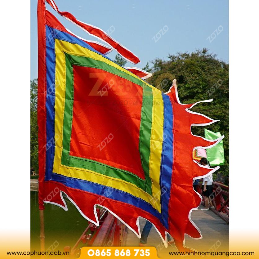 Cờ ngũ sắc địa danh thiết kế riêng 3 Cờ lễ hội ngũ sắc giá rẻ