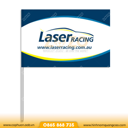 Đặt may cờ cầm tay cờ in logo công ty giá rẻ