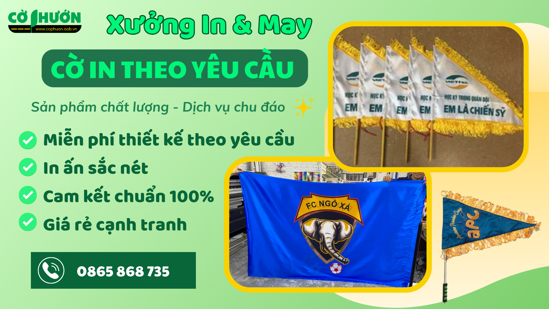 Cờ in theo yêu cầu