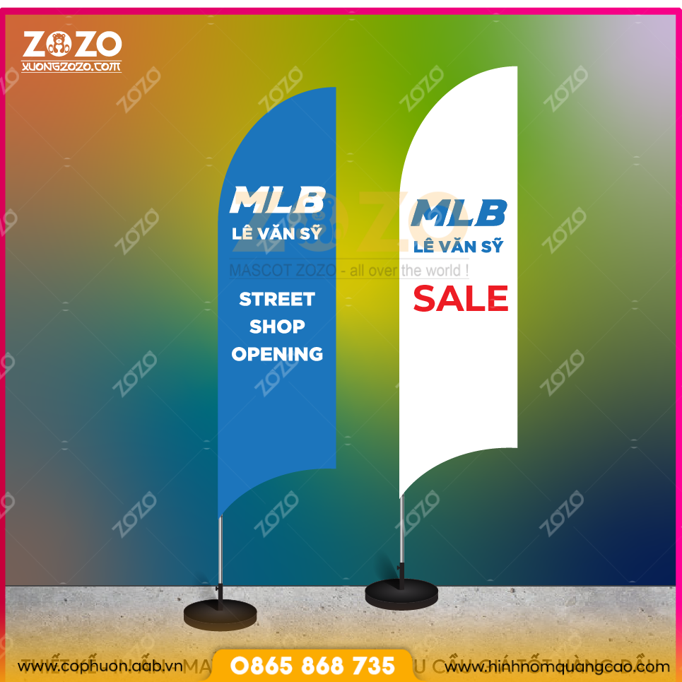 Xưởng may cờ phướn cánh buồm Miền Nam 4 Cờ Phướn Cánh Buồm Ngoài Trời – Giải Pháp Quảng Bá Thương Hiệu Hiệu Quả Do Xưởng ZoZo Sản Xuất
