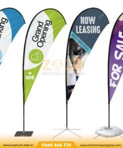Cờ Phướn Giọt Nước Quảng Cáo – Giải Pháp Marketing Ngoài Trời Bền Đẹp Do Xưởng ZoZo Sản Xuất