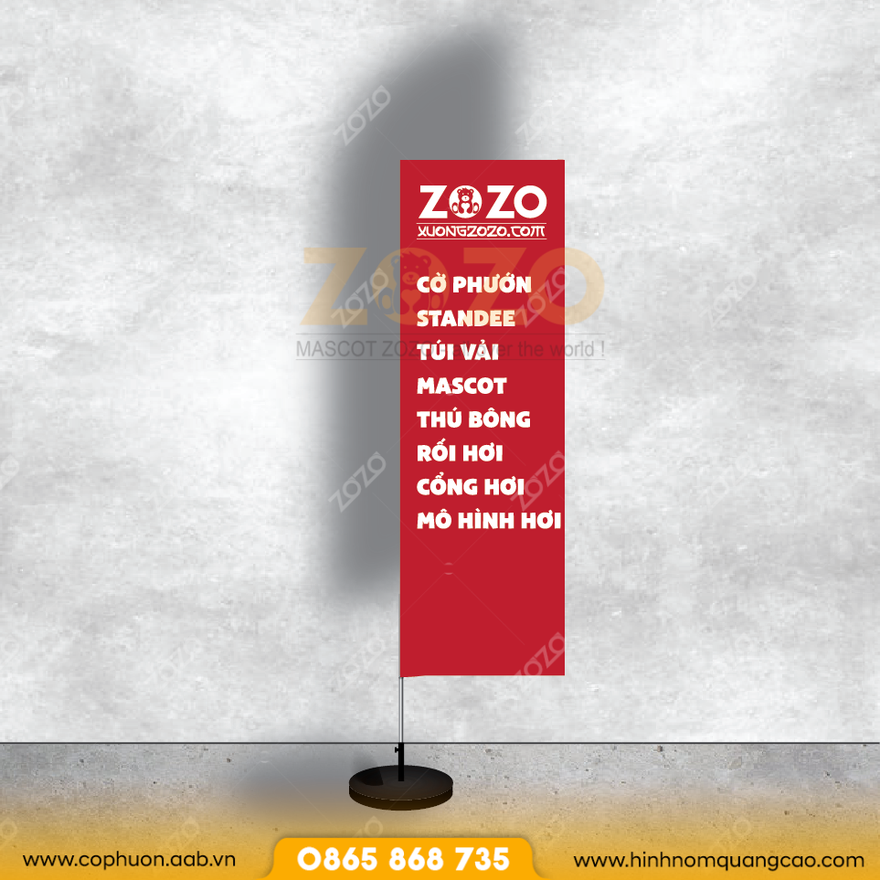 Cờ Phướn Chữ Nhật – Giải Pháp Quảng Cáo Ngoài Trời Hiệu Quả Do Xưởng ZoZo Sản Xuất 1 cờ phướn chữ nhật